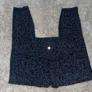 High waisted Align leggings black/ grey cheetah print